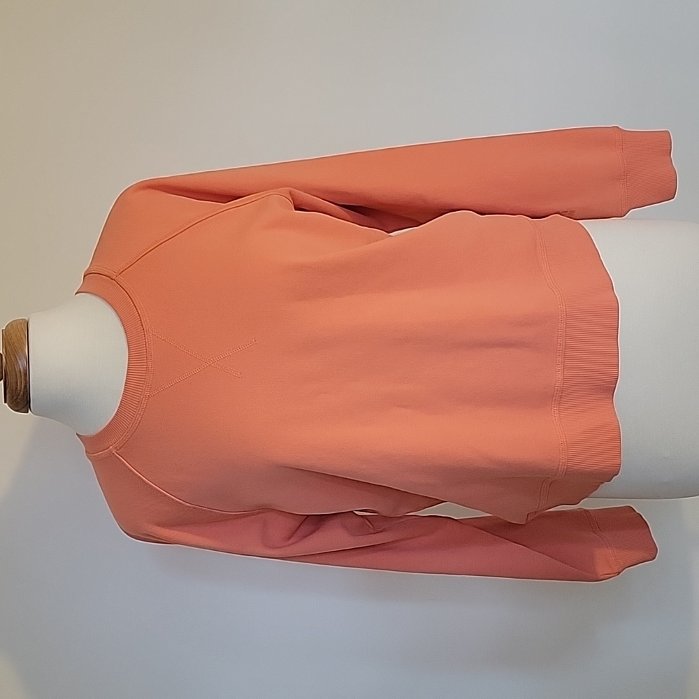 NWT MONROW Georgia Peach Organic Cotton Raglan Sleeve Crewneck Sweatshirt SZ:L